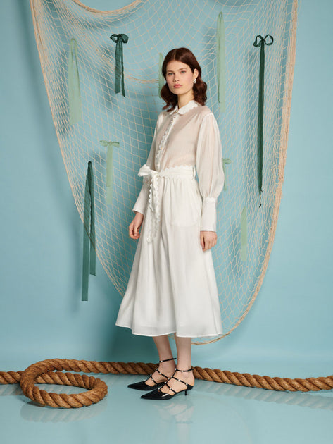 Sister Jane オープンバックリボン付き　ロングドレス ホワイト系 Sister Jane オープンバックリボン付き ロングドレス ホワイト系