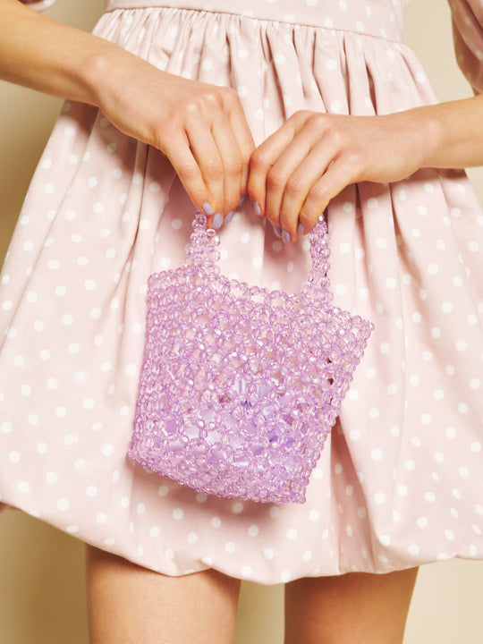 Wisteria Bead Bag Crystal Pink / Z