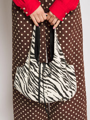 Nuit Zebra Bow Bag Black & White / Z