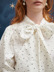 Rosetta Jacquard Bow ブラウス