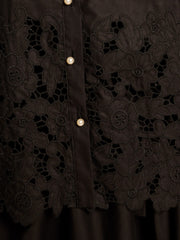 La Fiesta Embroidered Blouse Coal Black / Z