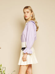 Dahlia Embroidered Blouse Pastel Lilac / Z