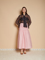 Painterly Polka Chiffon ブラウス