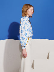 Siro Print Blouse White / Z