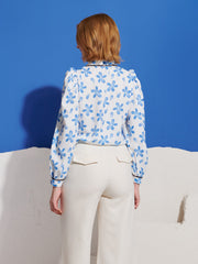 Siro Print Blouse White / Z