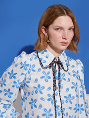 Siro Print Blouse White / Z