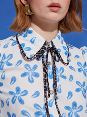 Siro Print Blouse White / Z