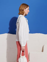 Cleo Collar Tie Blouse White / Z