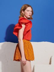 Apricot Sky Trim Top Red / Z