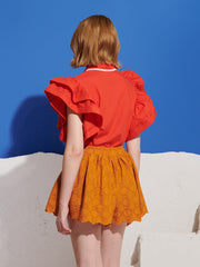 Apricot Sky Trim Top Red / Z