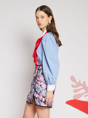Ciel Bow Blouse Cornflower Blue / Z