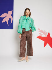 Vine Jacquard Bow ブラウス