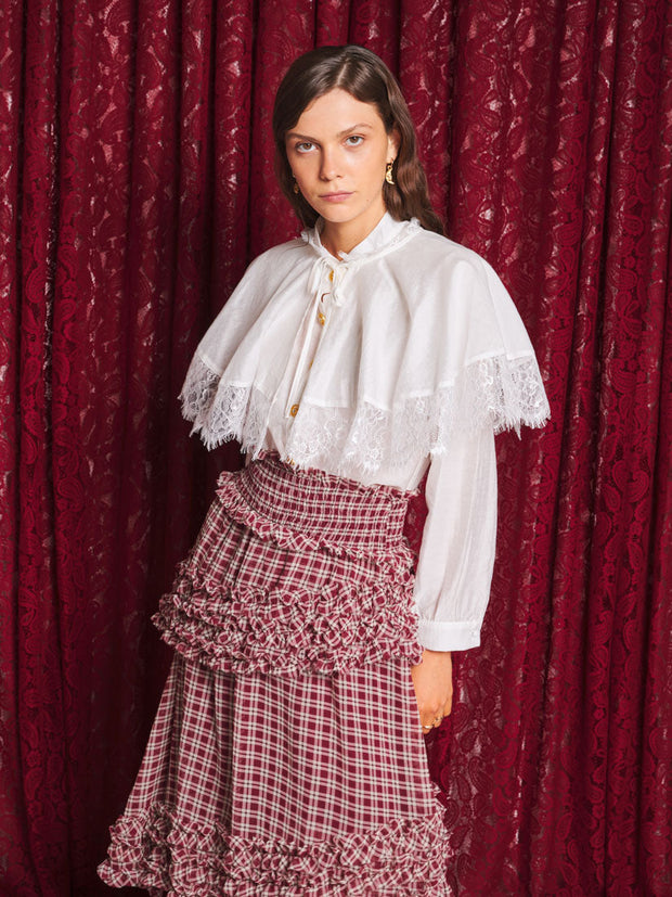 Endora Cape Blouse Ivory / Z