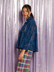 Veronica Lace Blouse Royal Blue / Z