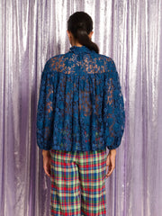 Veronica Lace Blouse Royal Blue / Z
