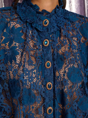 Veronica Lace Blouse Royal Blue / Z