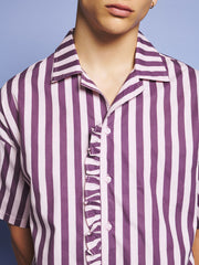 Deck Stripe Revere Collar シャツ