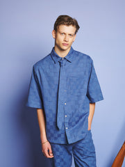 Cabin Embossed Denim Boxy シャツ
