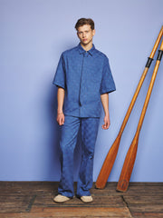 Cabin Embossed Denim Boxy シャツ