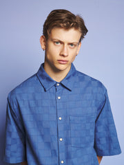 Cabin Embossed Denim Boxy シャツ