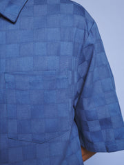 Cabin Embossed Denim Boxy シャツ