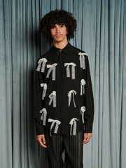 Gibson Lace Bow Shirt Coal Black / Z