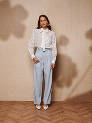 Orin Spot Bow Shirt Pearled White / Z