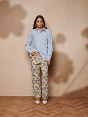 Ellis Embellished Drawstring Shirt Pale Blue / Z