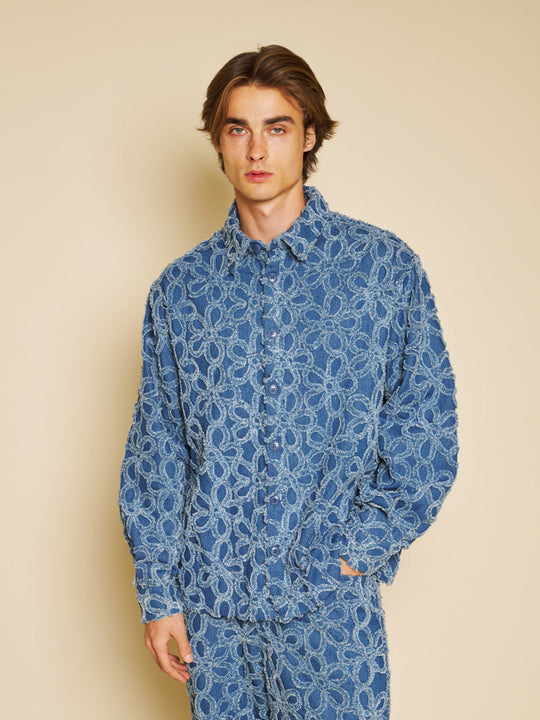 Manon Fleur Denim Shirt Indigo Blue / Z