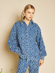 Manon Fleur Denim Shirt Indigo Blue / Z