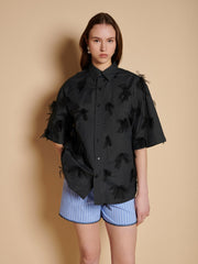 Nilsson Trimmed Boxy Shirt Coal Black / Z