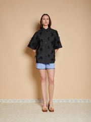 Nilsson Trimmed Boxy Shirt Coal Black / Z