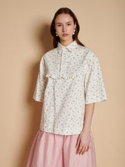 Elin Boxy Shirt Pink Ditsy / Z