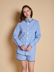 Isak Stripe Shirt Oxford Blue / Z