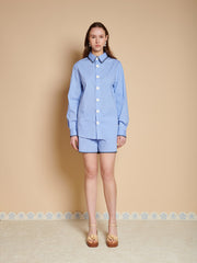 Isak Stripe Shirt Oxford Blue / Z