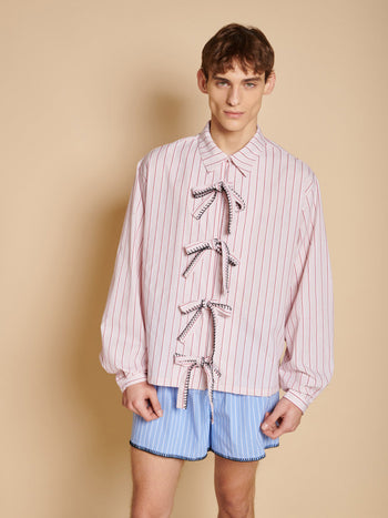 Henrik Stripe Bow シャツ