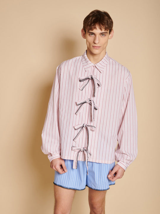 Henrik Stripe Bow シャツ