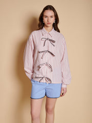 Henrik Stripe Bow シャツ