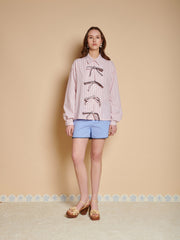 Henrik Stripe Bow シャツ