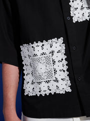 Galene Crochet Trim Shirt Black / Z