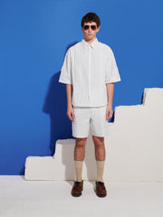 Chalk Crochet Trim Shirt White / Z