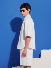 Chalk Crochet Trim Shirt White / Z
