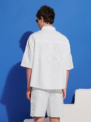 Chalk Crochet Trim Shirt White / Z
