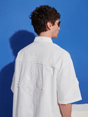 Chalk Crochet Trim Shirt White / Z