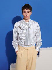 Hydra Stripe Bow Shirt White / Z