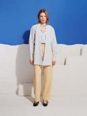 Hydra Stripe Bow Shirt White / Z