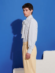 Hydra Stripe Bow Shirt White / Z