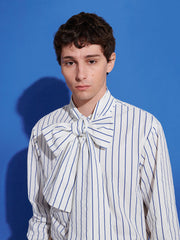 Hydra Stripe Bow Shirt White / Z