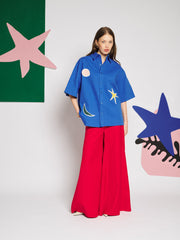 Rayon Applique Boxy シャツ