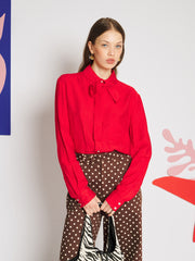 Julien Bow Shirt Carmin Red / Z